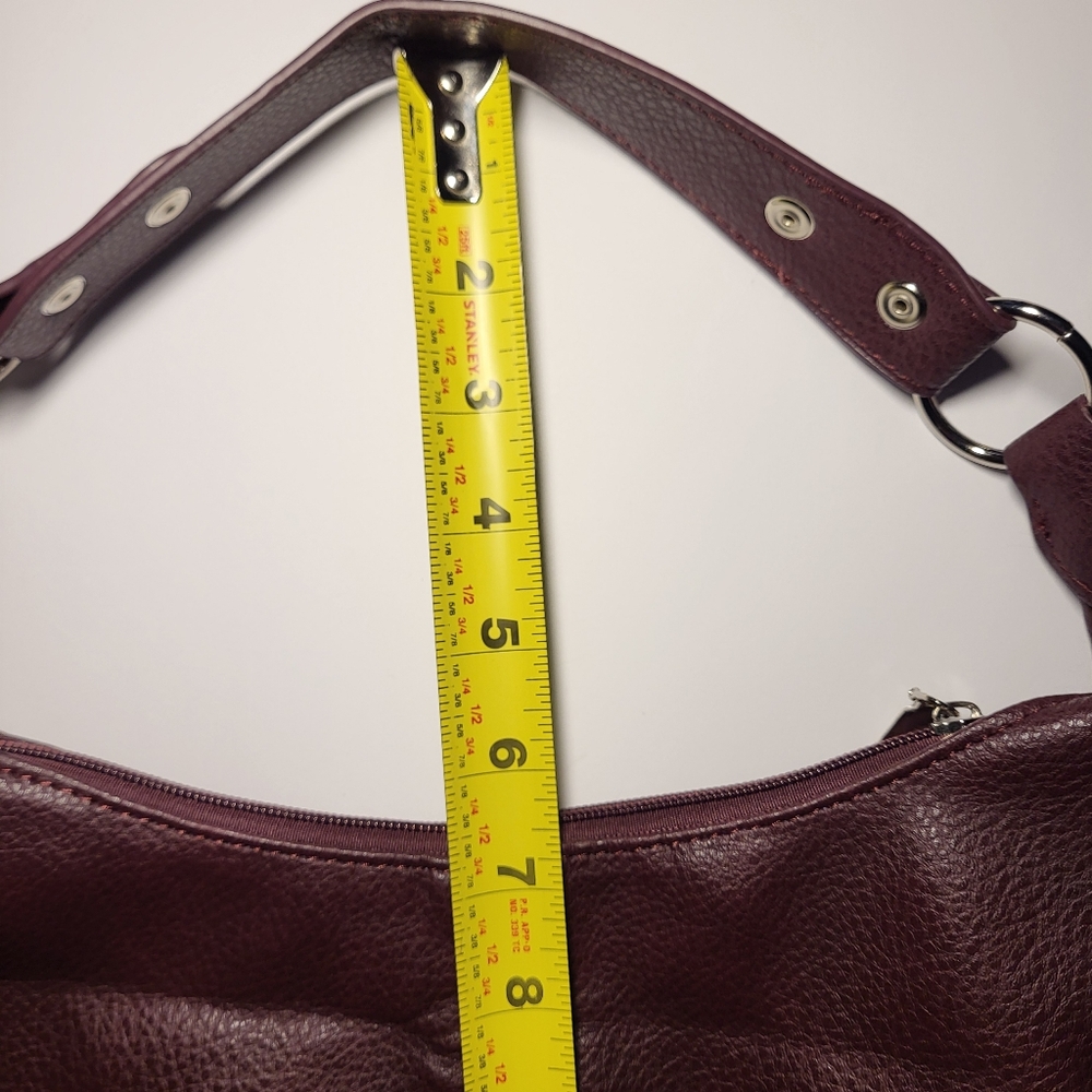 Burgundy Leather Hobo Bag - Picture 8 of 8